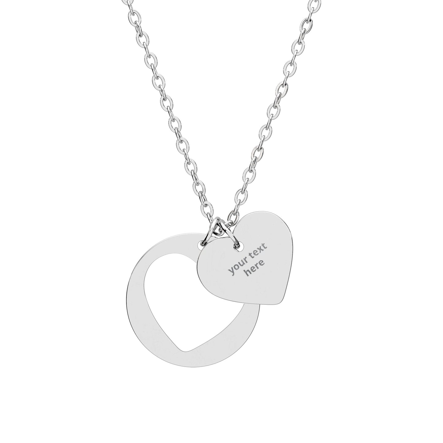 Heart Cutout Necklace (Engraving)