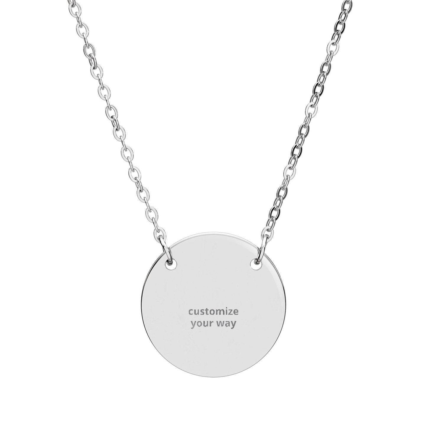 Engravable Circle Necklace — Personalized Disc Pendant