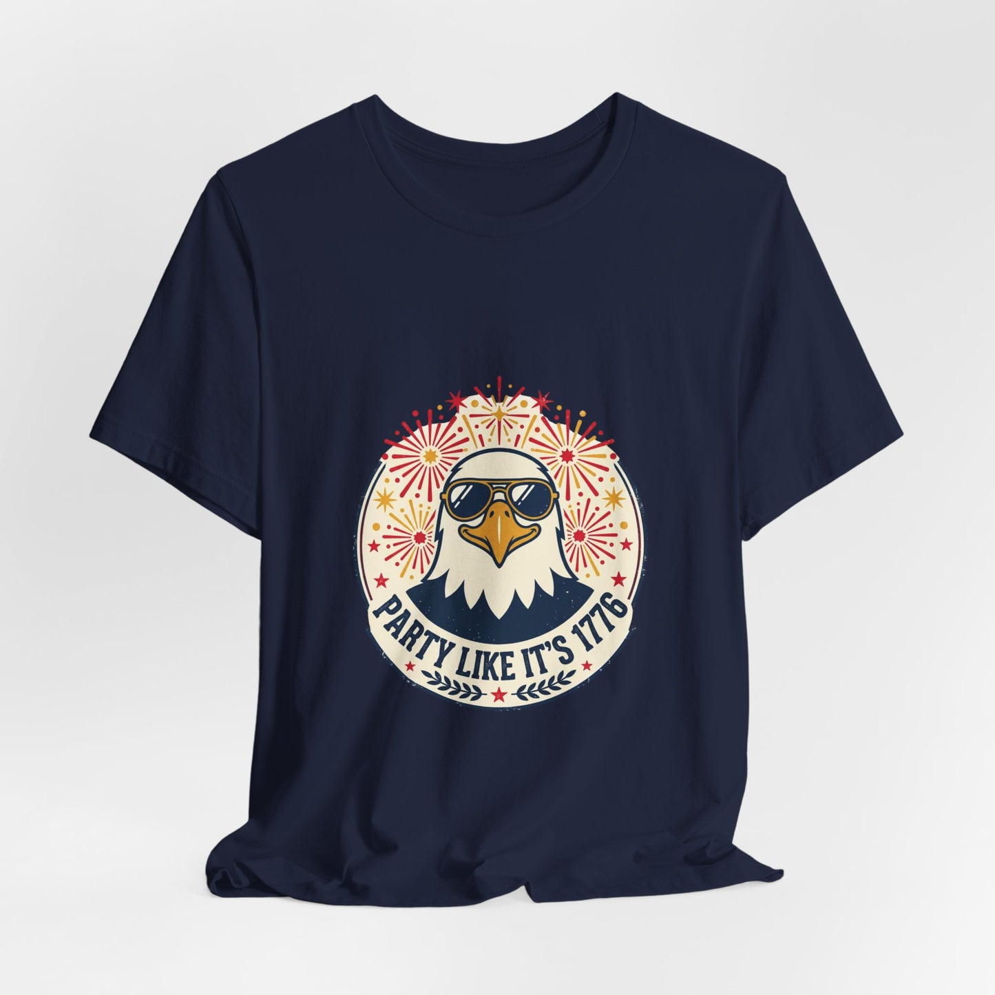Party Like It's 1776 Tee | Americana Retro, Fireworks Bald Eagle