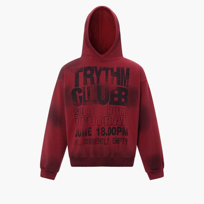 Aged-style Letter-print Hoodie In American