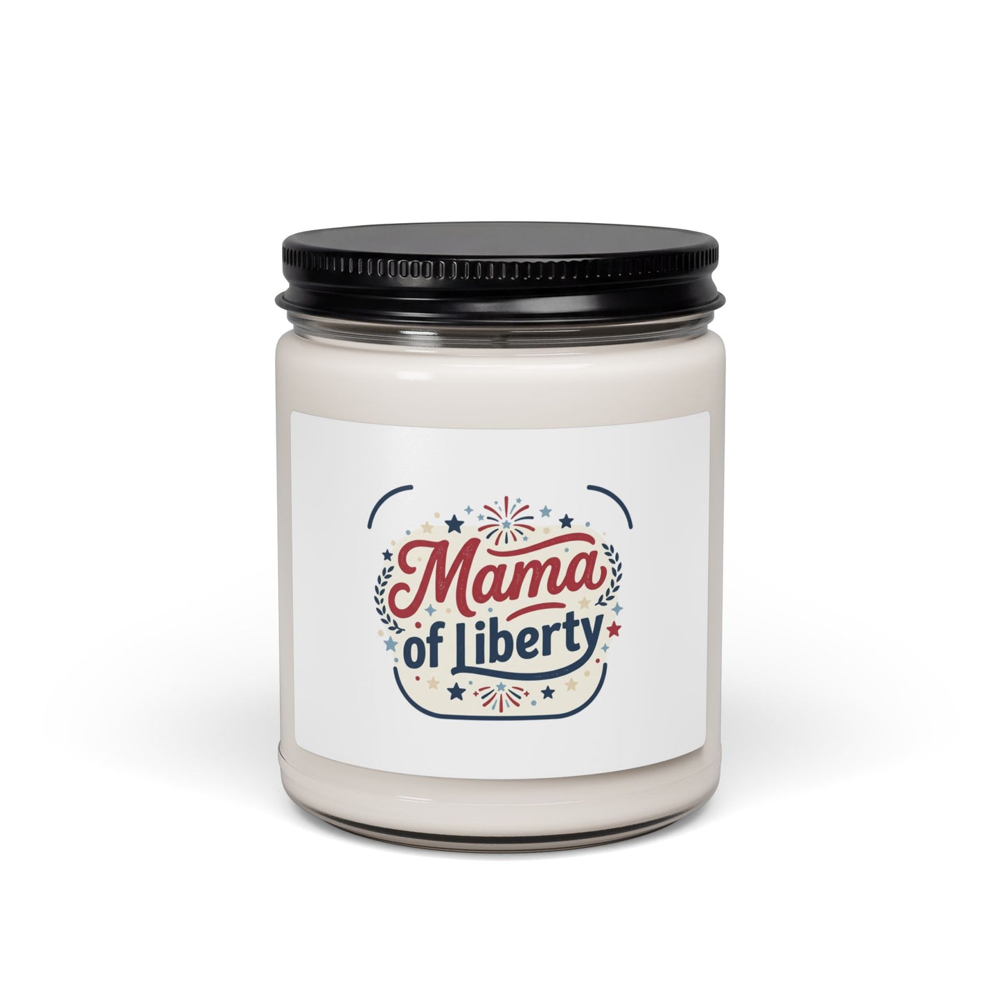 Mama of Liberty Candle, Americana 4th of July, Retro Patriotic Palette