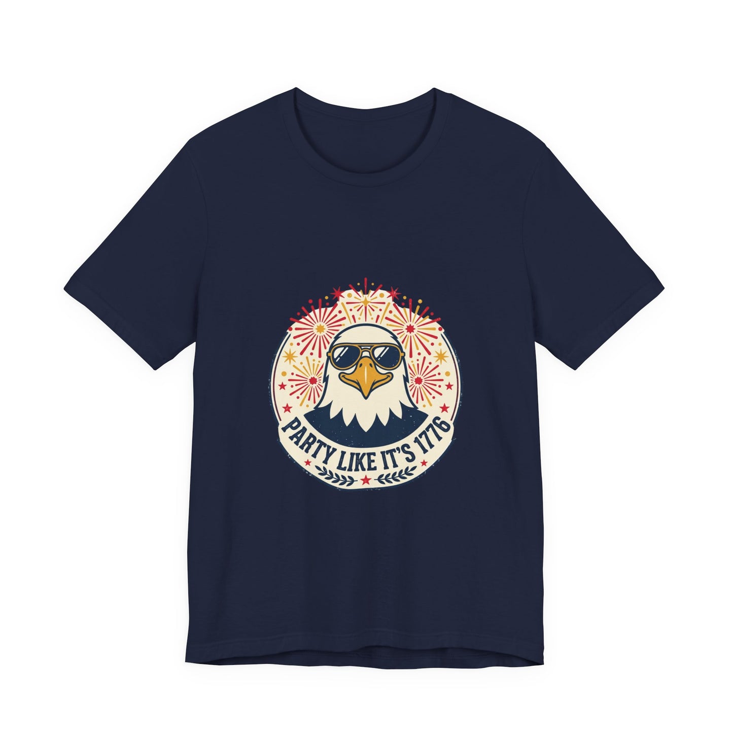 Party Like It's 1776 Tee | Americana Retro, Fireworks Bald Eagle