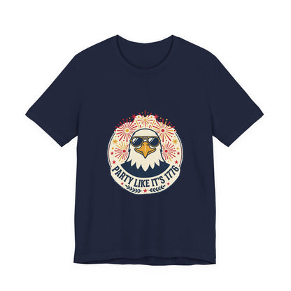 Party Like It's 1776 Tee | Americana Retro, Fireworks Bald Eagle
