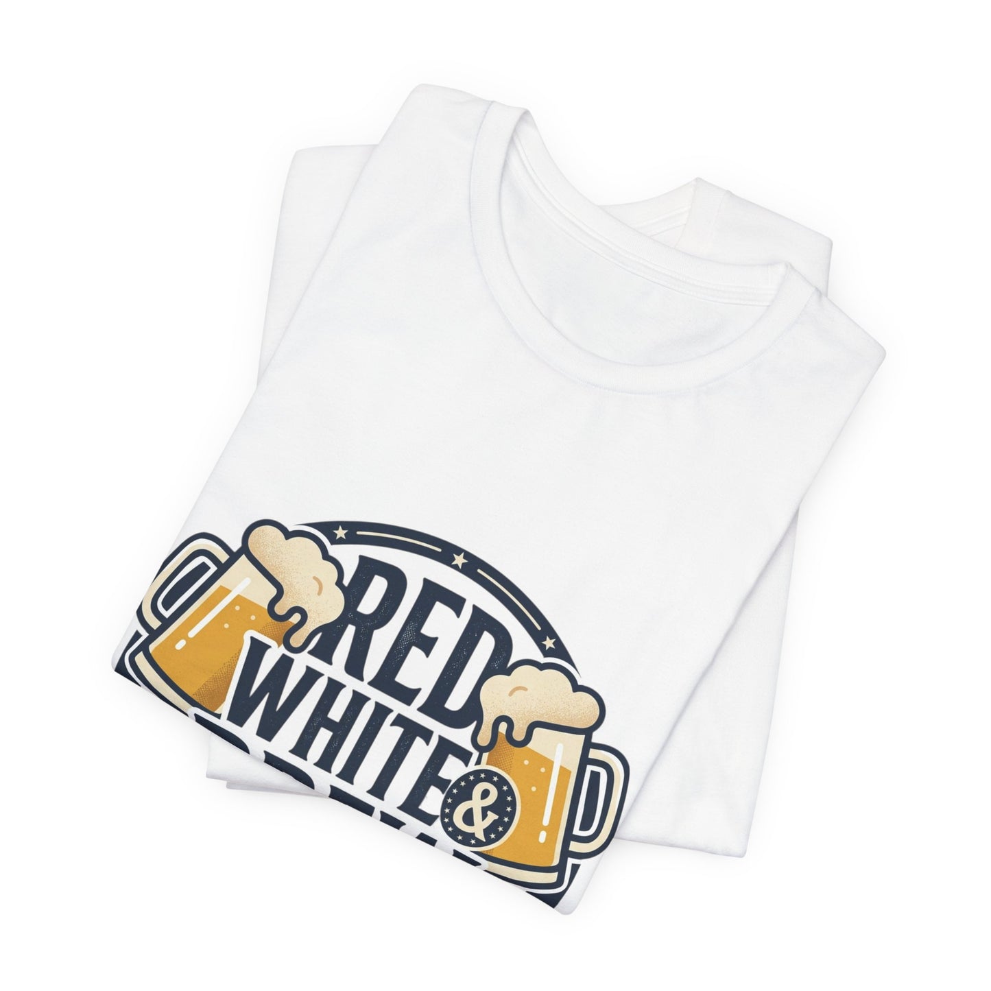 Red White & Brew Tee | Americana, vintage distressed summer BBQ shirt