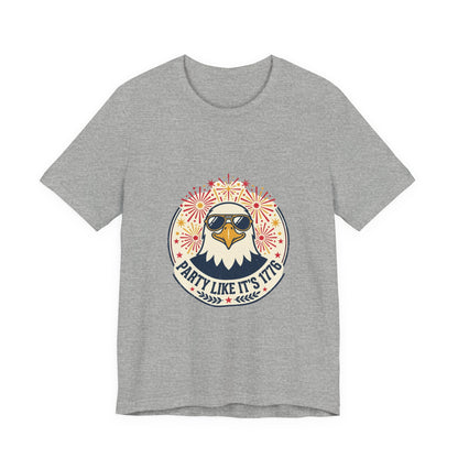 Party Like It's 1776 Tee | Americana Retro, Fireworks Bald Eagle