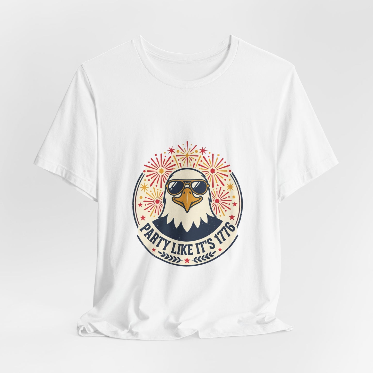 Party Like It's 1776 Tee | Americana Retro, Fireworks Bald Eagle