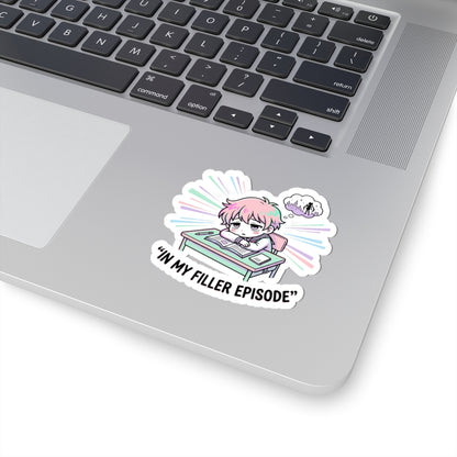 In My Filler Episode Sticker | Chibi Anime Aesthetic, Kawaii Manga Panel