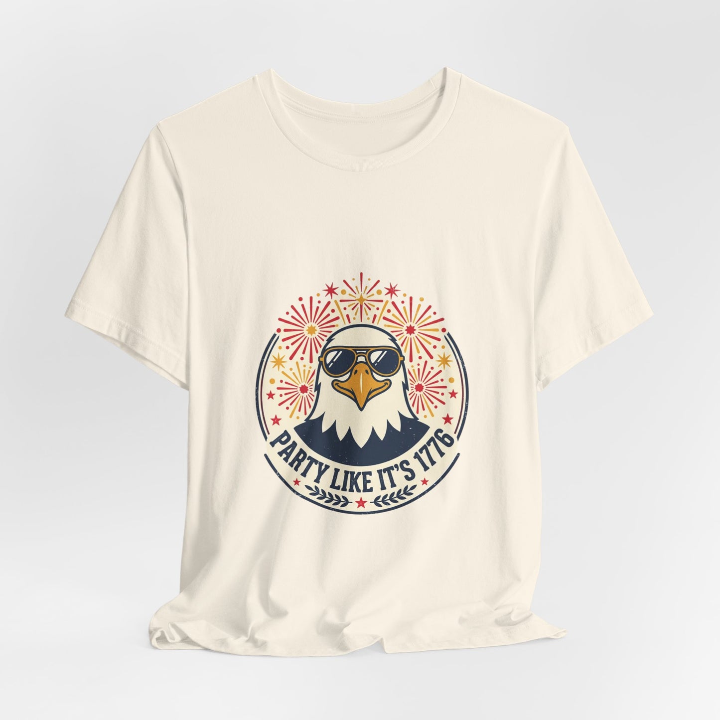 Party Like It's 1776 Tee | Americana Retro, Fireworks Bald Eagle
