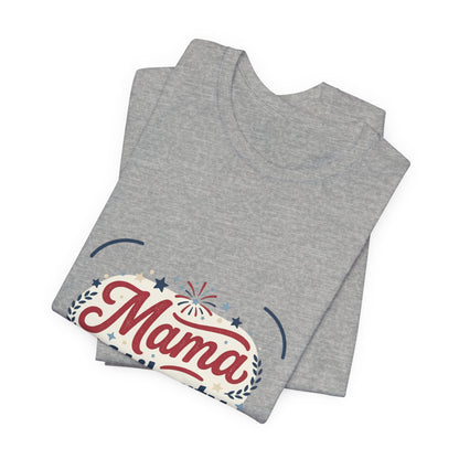 Mama of Liberty T-Shirt | Americana retro 4th of July, vintage patriotic palette