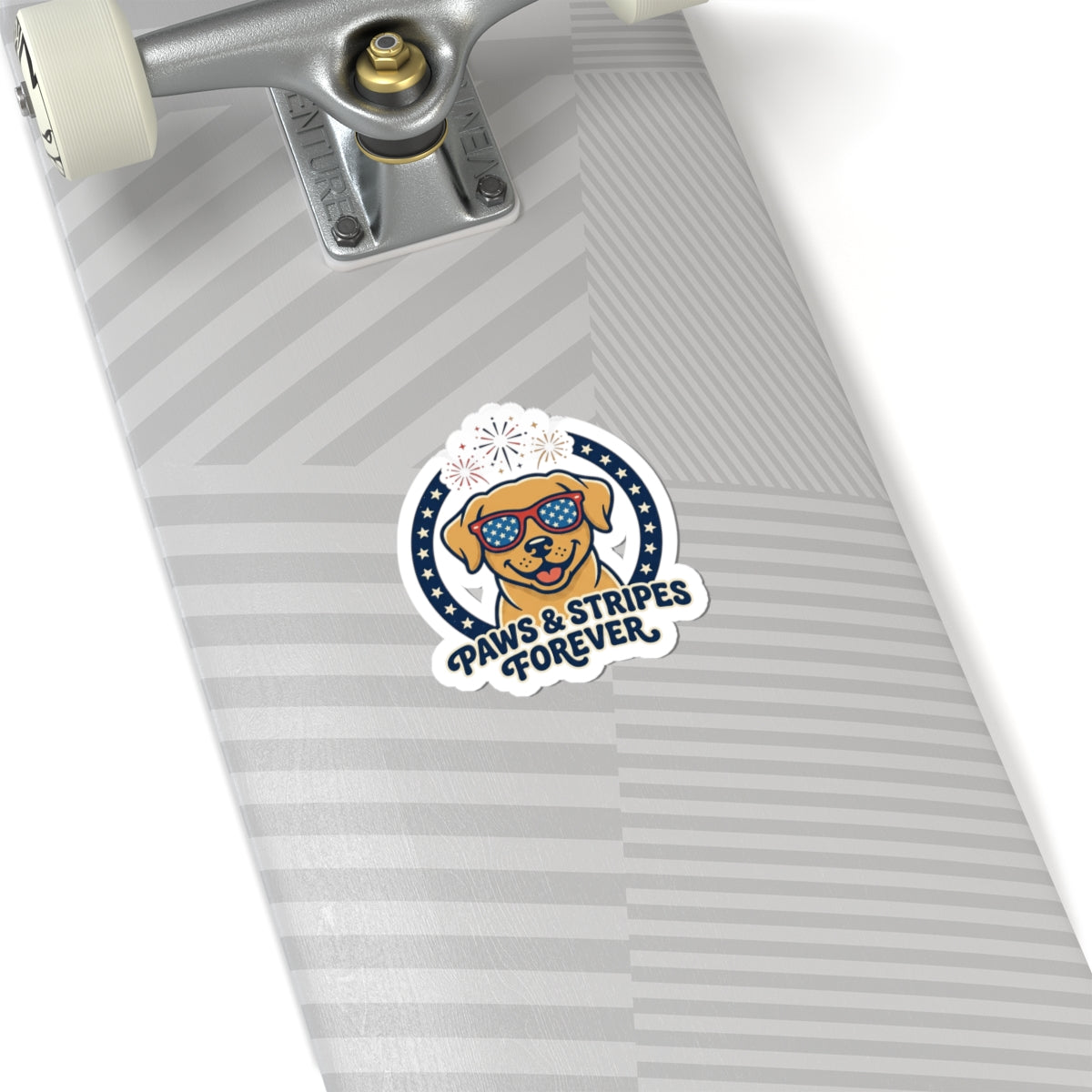 Paws & Stripes Forever Sticker | Americana 4th of July, Retro Patriotic Palette
