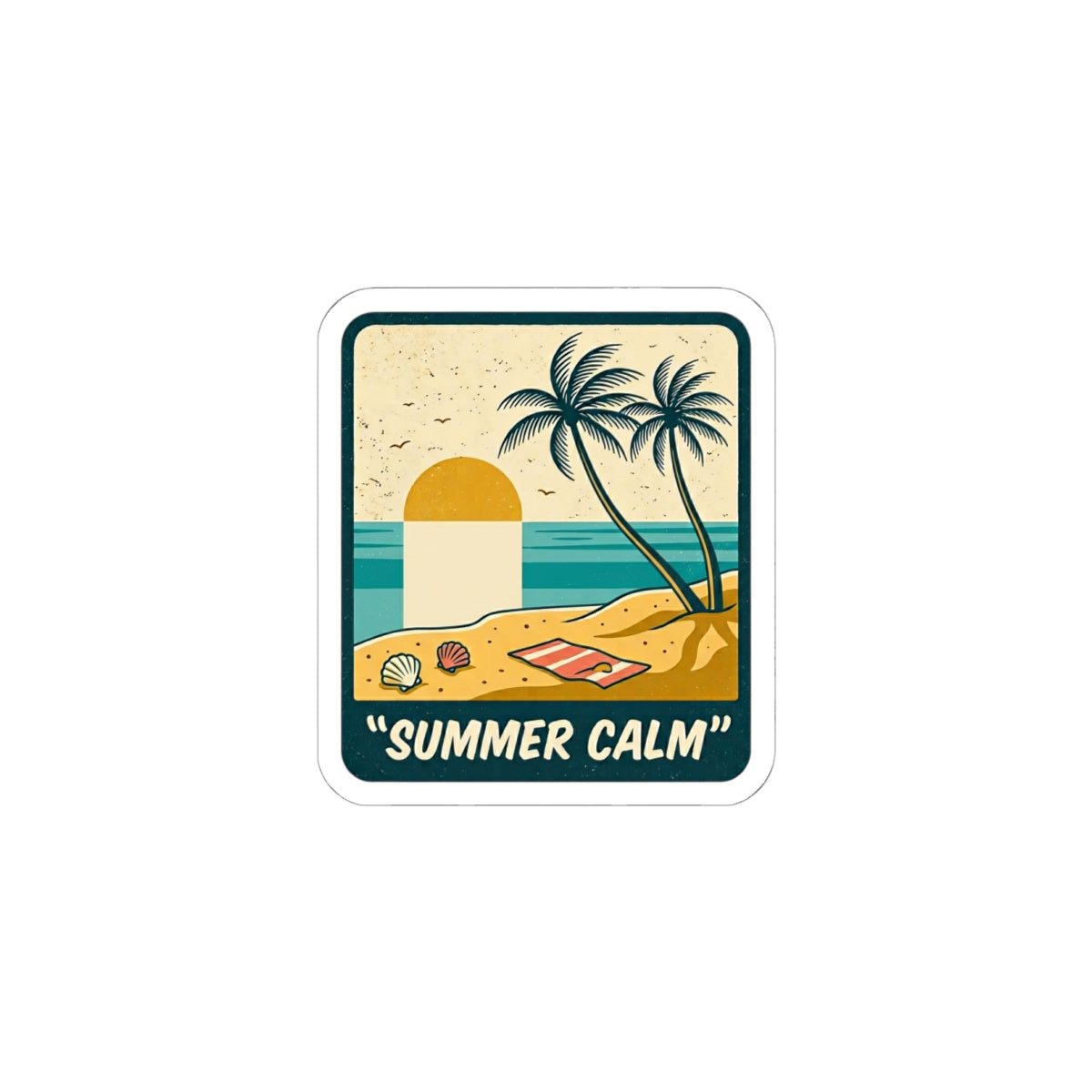Summer Calm Sticker | Retro Americana, Vintage Beach 4th of July