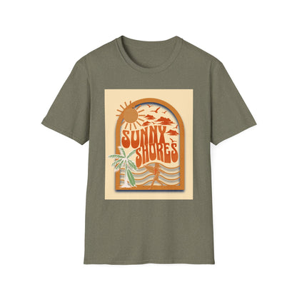 Sunny Shores T-Shirt | Retro Beach Surf Graphic