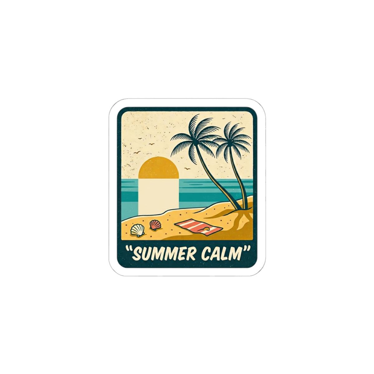 Summer Calm Sticker | Retro Americana, Vintage Beach 4th of July