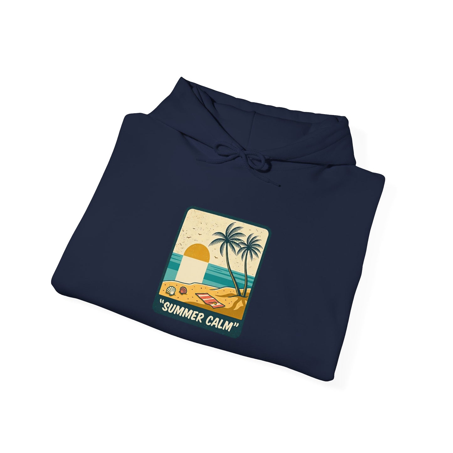 Vintage Summer Beach Patch Hoodie | Americana, Retro Patriotic Palette