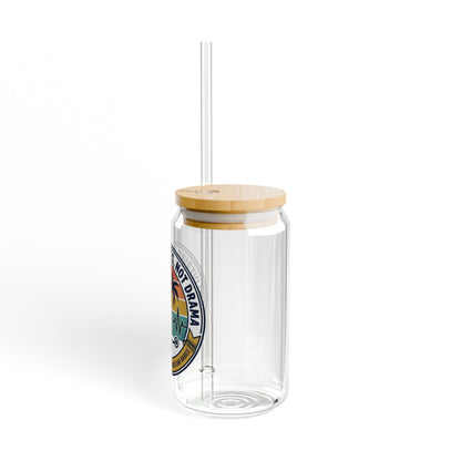 16oz Sipper Glass - 'Delivering Babies, Not Drama' Coastal RN Water Tumbler