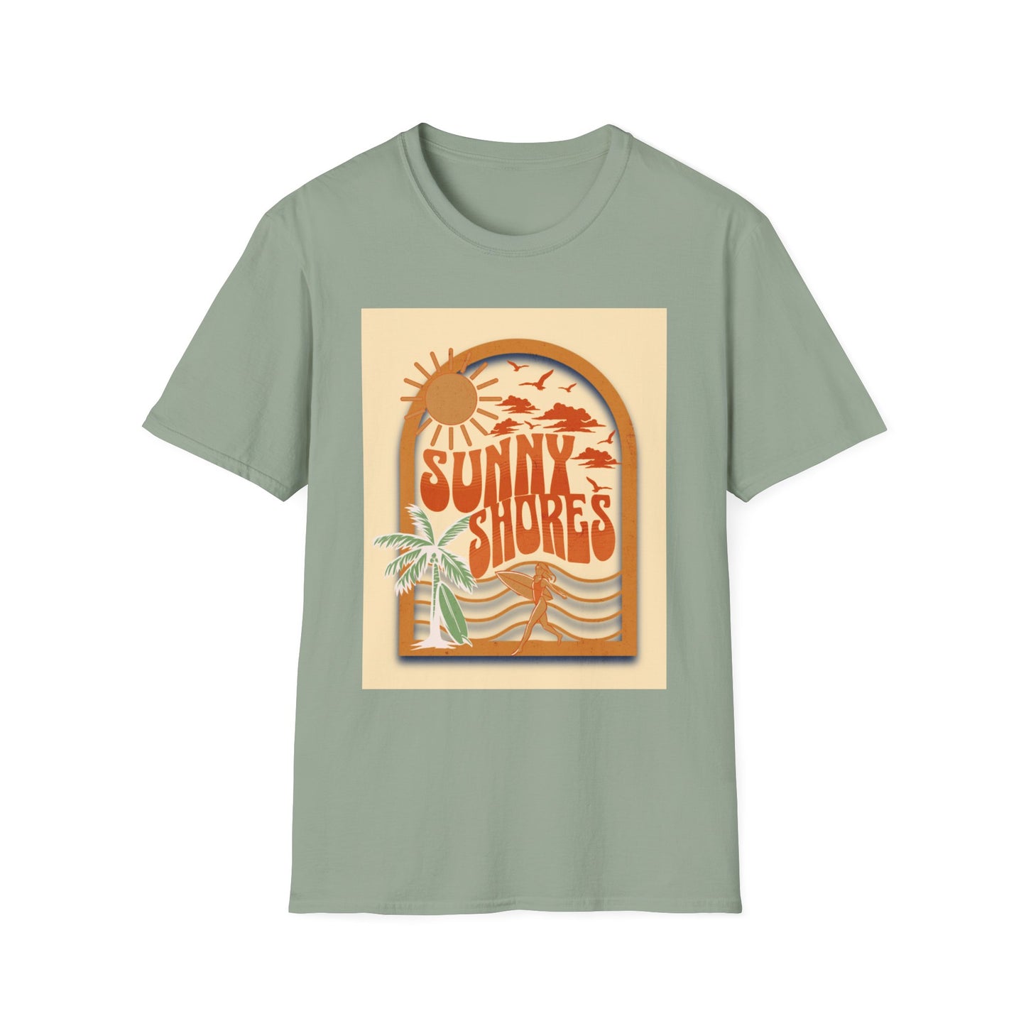 Sunny Shores T-Shirt | Retro Beach Surf Graphic