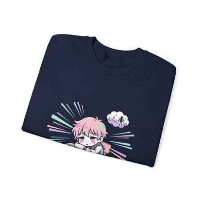 chibi manga panel crewneck sweatshirt | anime aesthetic, kawaii