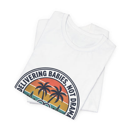 Retro Sunset Palm Badge Tee | Americana, vintage distressed 4th of July