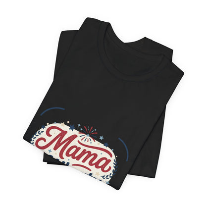Mama of Liberty T-Shirt | Americana retro 4th of July, vintage patriotic palette