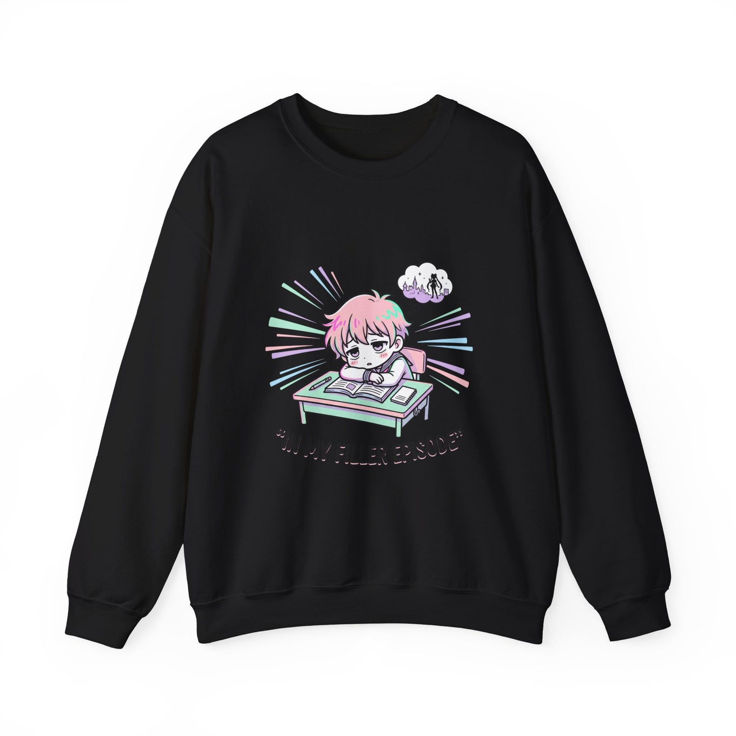 chibi manga panel crewneck sweatshirt | anime aesthetic, kawaii