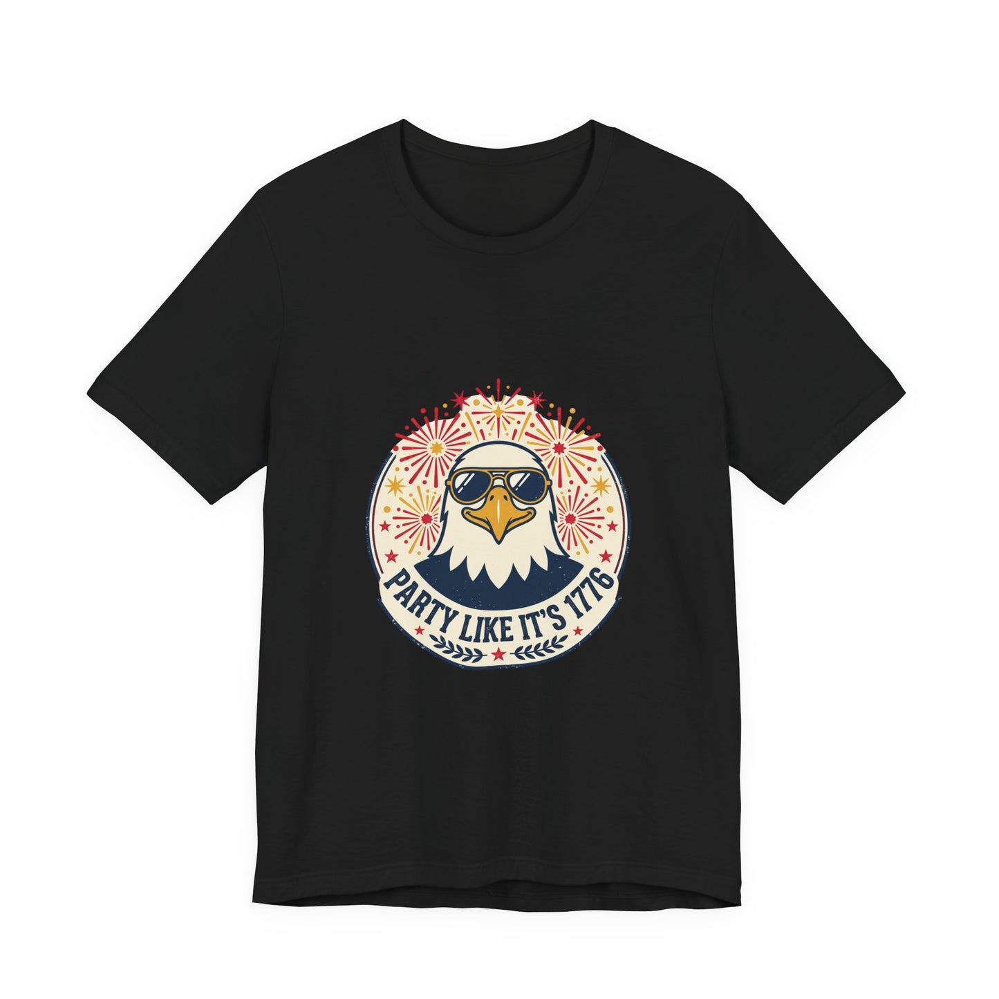 Party Like It's 1776 Tee | Americana Retro, Fireworks Bald Eagle