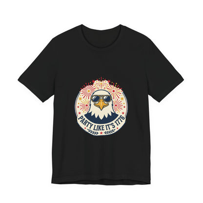 Party Like It's 1776 Tee | Americana Retro, Fireworks Bald Eagle