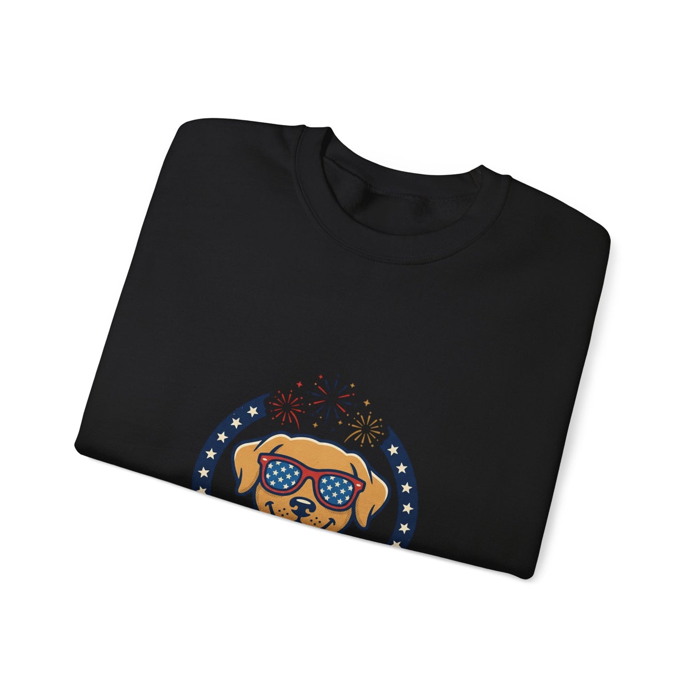 Paws & Stripes Forever Sweatshirt | Americana Retro, vintage distressed patriotic palette