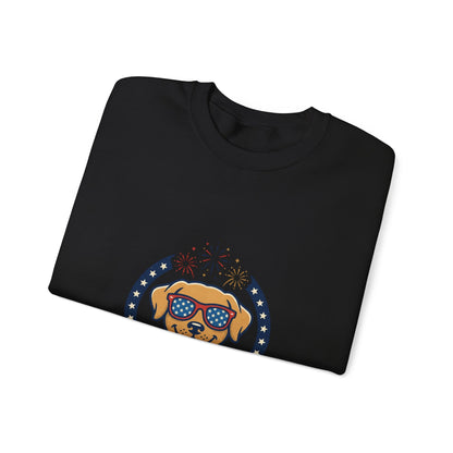 Paws & Stripes Forever Sweatshirt | Americana Retro, vintage distressed patriotic palette