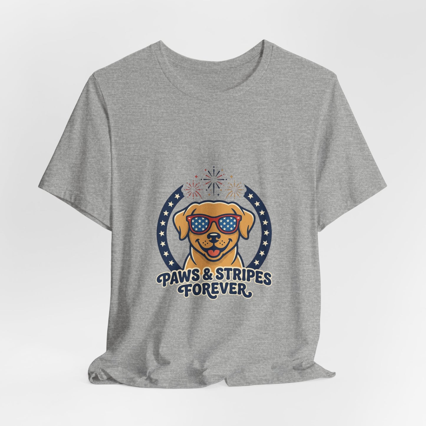 Paws & Stripes Forever Tee | Americana Retro 4th of July, Vintage Patriotic Palette