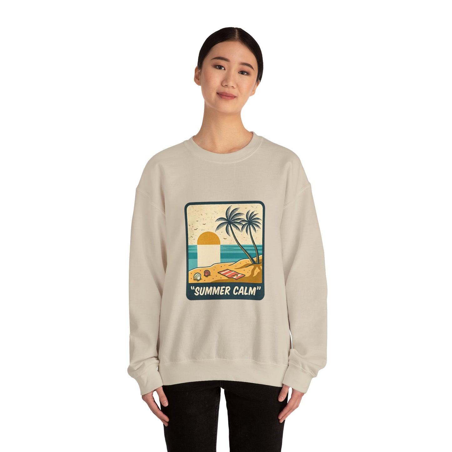 Summer Calm Sweatshirt | retro Americana, vintage distressed patriotic palette