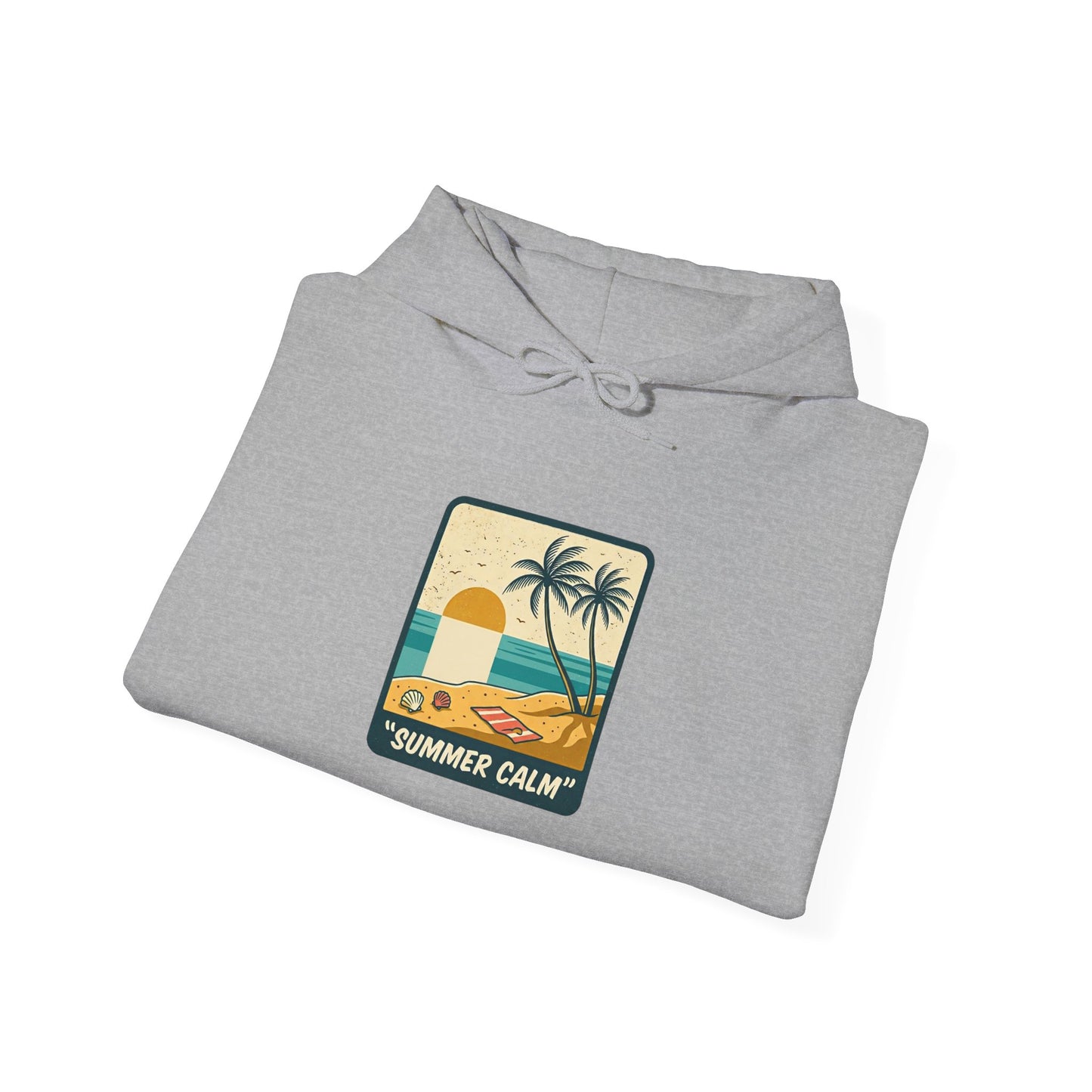 Vintage Summer Beach Patch Hoodie | Americana, Retro Patriotic Palette