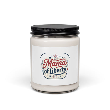 Mama of Liberty Candle, Americana 4th of July, Retro Patriotic Palette