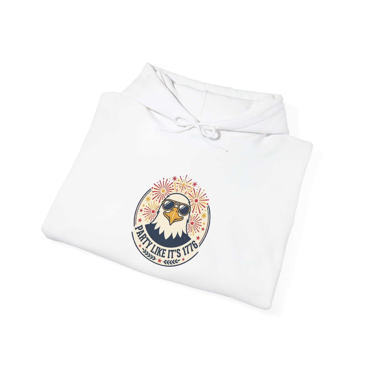 Retro Americana Eagle Hoodie | 4th of July, vintage distressed patriotic palette