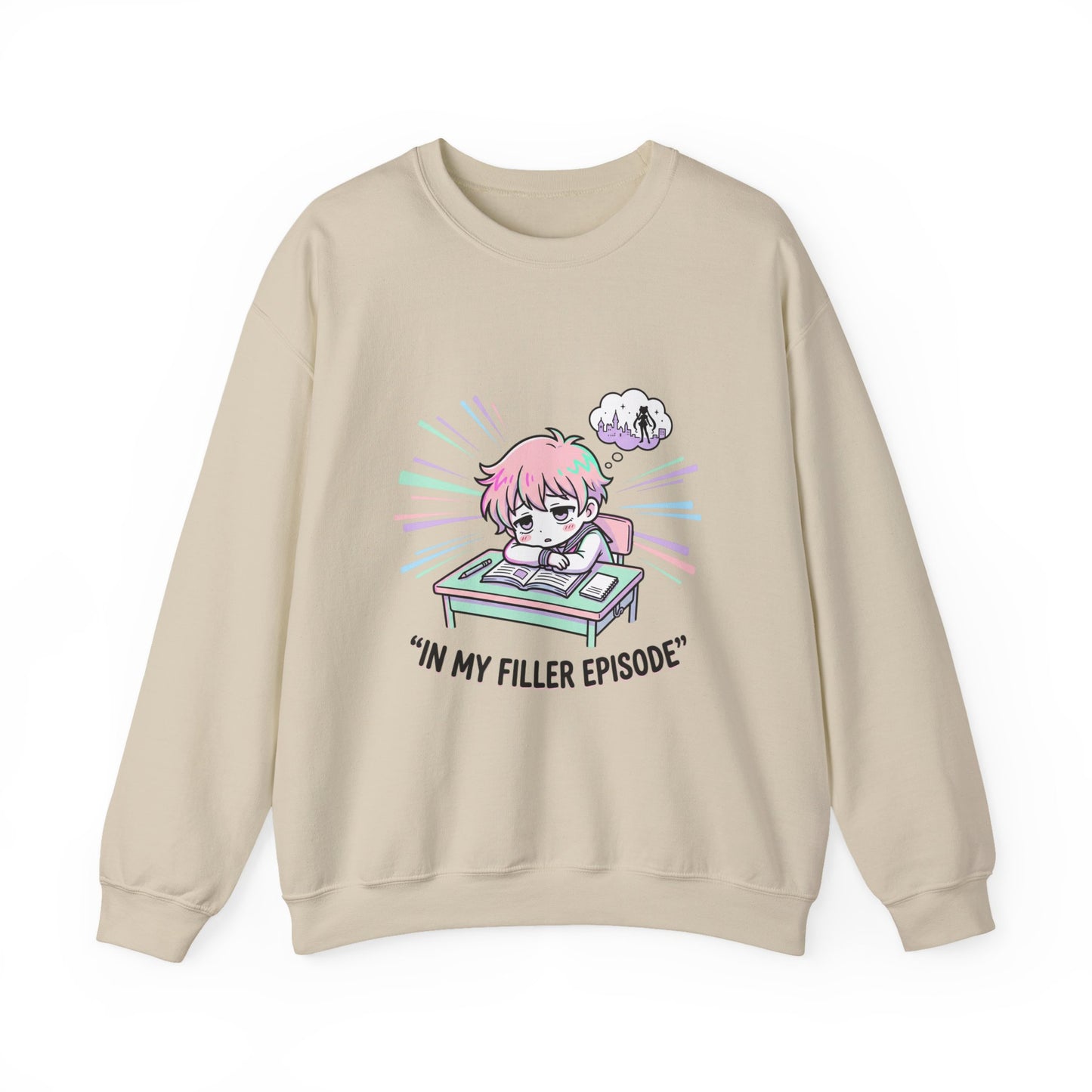 chibi manga panel crewneck sweatshirt | anime aesthetic, kawaii