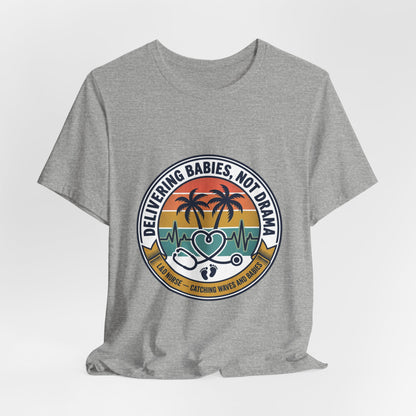 Retro Sunset Palm Badge Tee | Americana, vintage distressed 4th of July