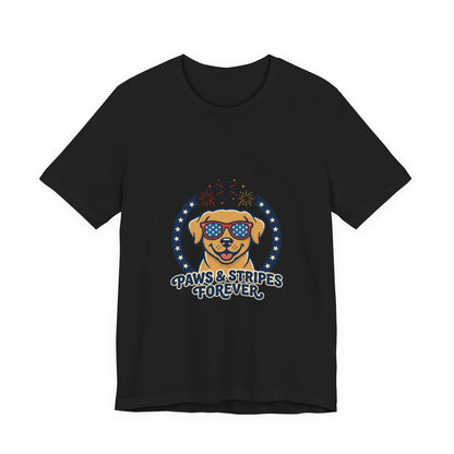 Paws & Stripes Forever Tee | Americana Retro 4th of July, Vintage Patriotic Palette