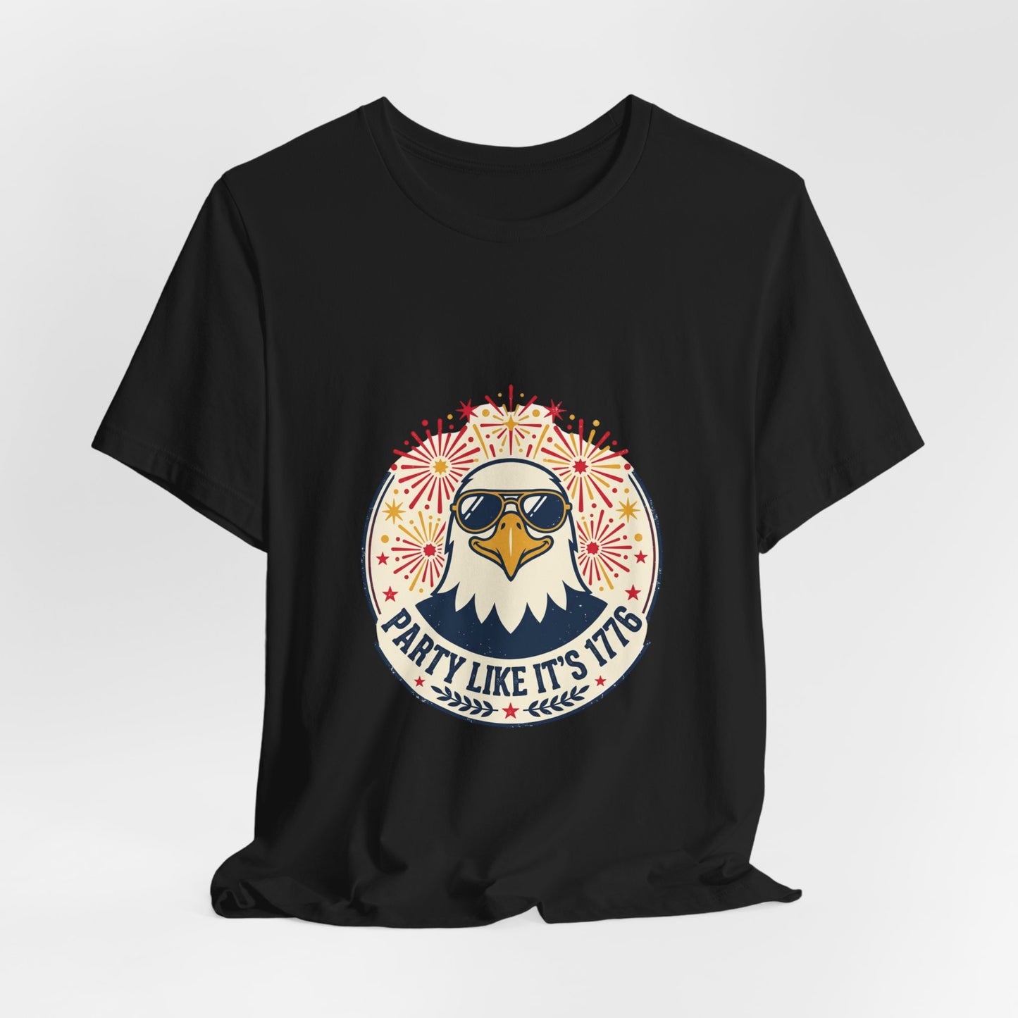 Party Like It's 1776 Tee | Americana Retro, Fireworks Bald Eagle