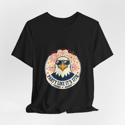 Party Like It's 1776 Tee | Americana Retro, Fireworks Bald Eagle