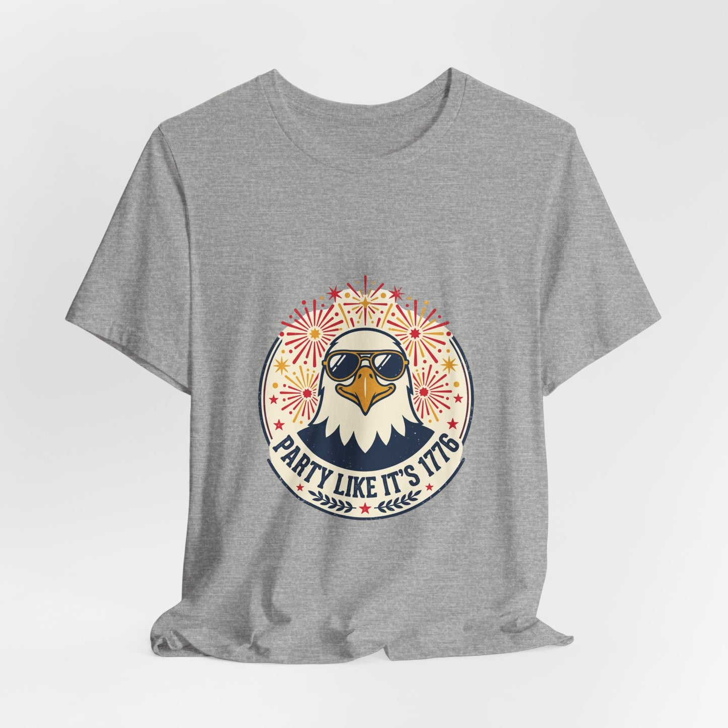 Party Like It's 1776 Tee | Americana Retro, Fireworks Bald Eagle