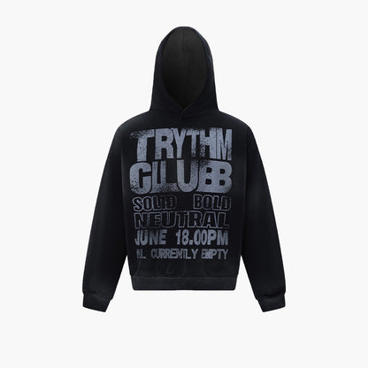 Aged-style Letter-print Hoodie In American