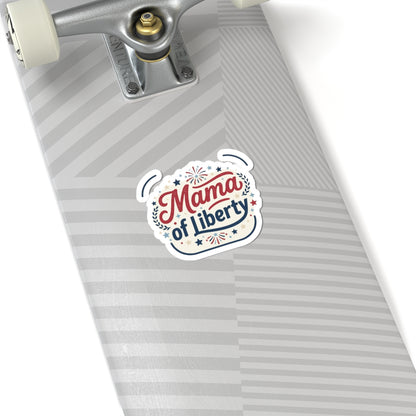 Mama of Liberty Kiss-Cut Stickers | Americana Retro Patriotic Palette