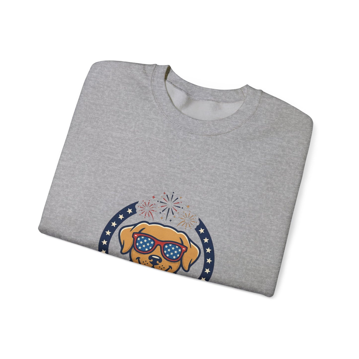 Paws & Stripes Forever Sweatshirt | Americana Retro, vintage distressed patriotic palette