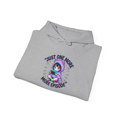 Just One More Episode anime aesthetic Hoodie | chibi kawaii, manga panel art