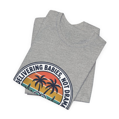 Retro Sunset Palm Badge Tee | Americana, vintage distressed 4th of July