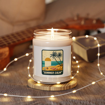 Summer Calm Soy Candle, Americana Retro, 4th of July Vintage Beach Vibe