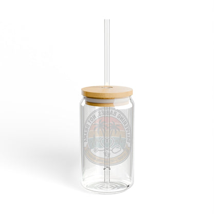 16oz Sipper Glass - 'Delivering Babies, Not Drama' Coastal RN Water Tumbler