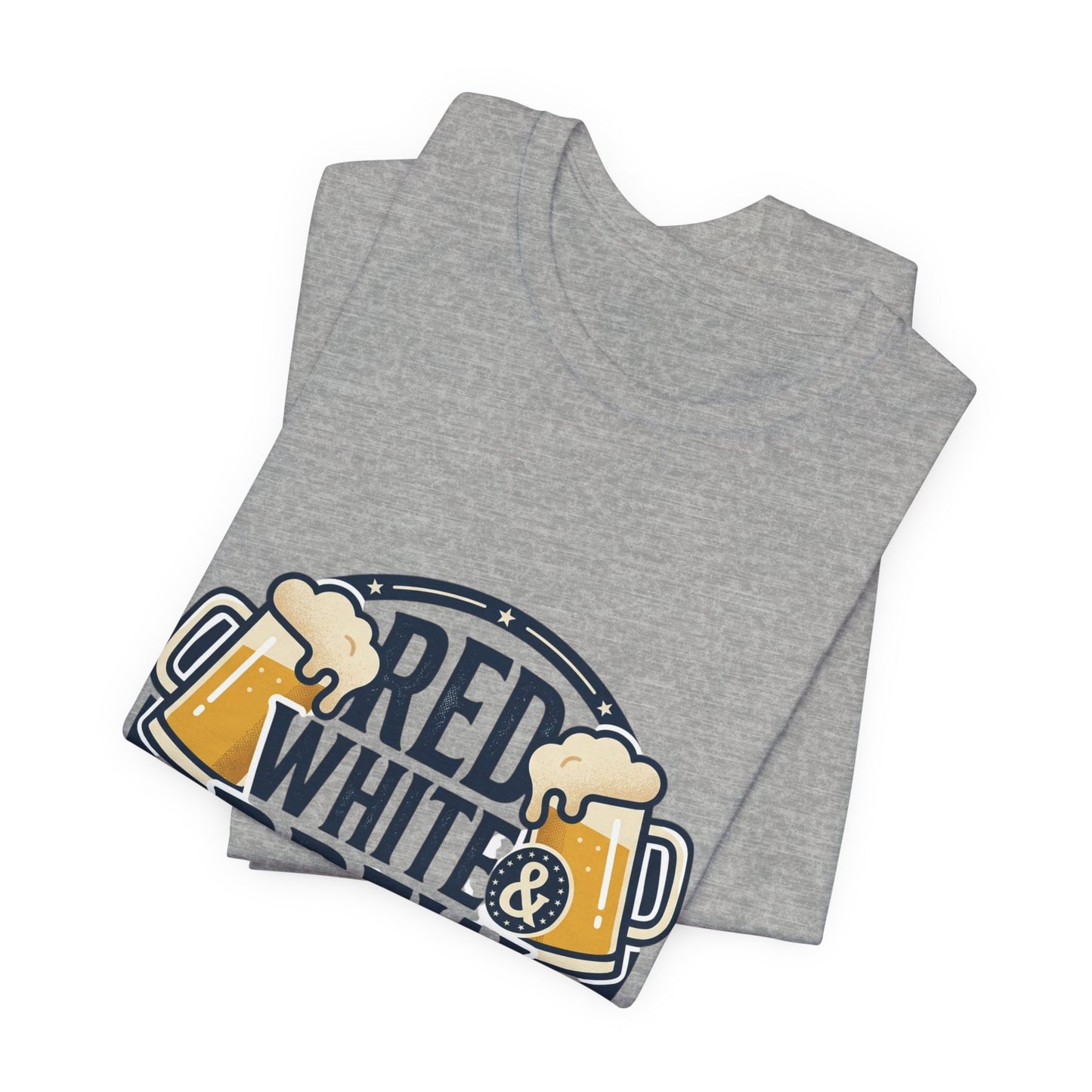 Red White & Brew Tee | Americana, vintage distressed summer BBQ shirt