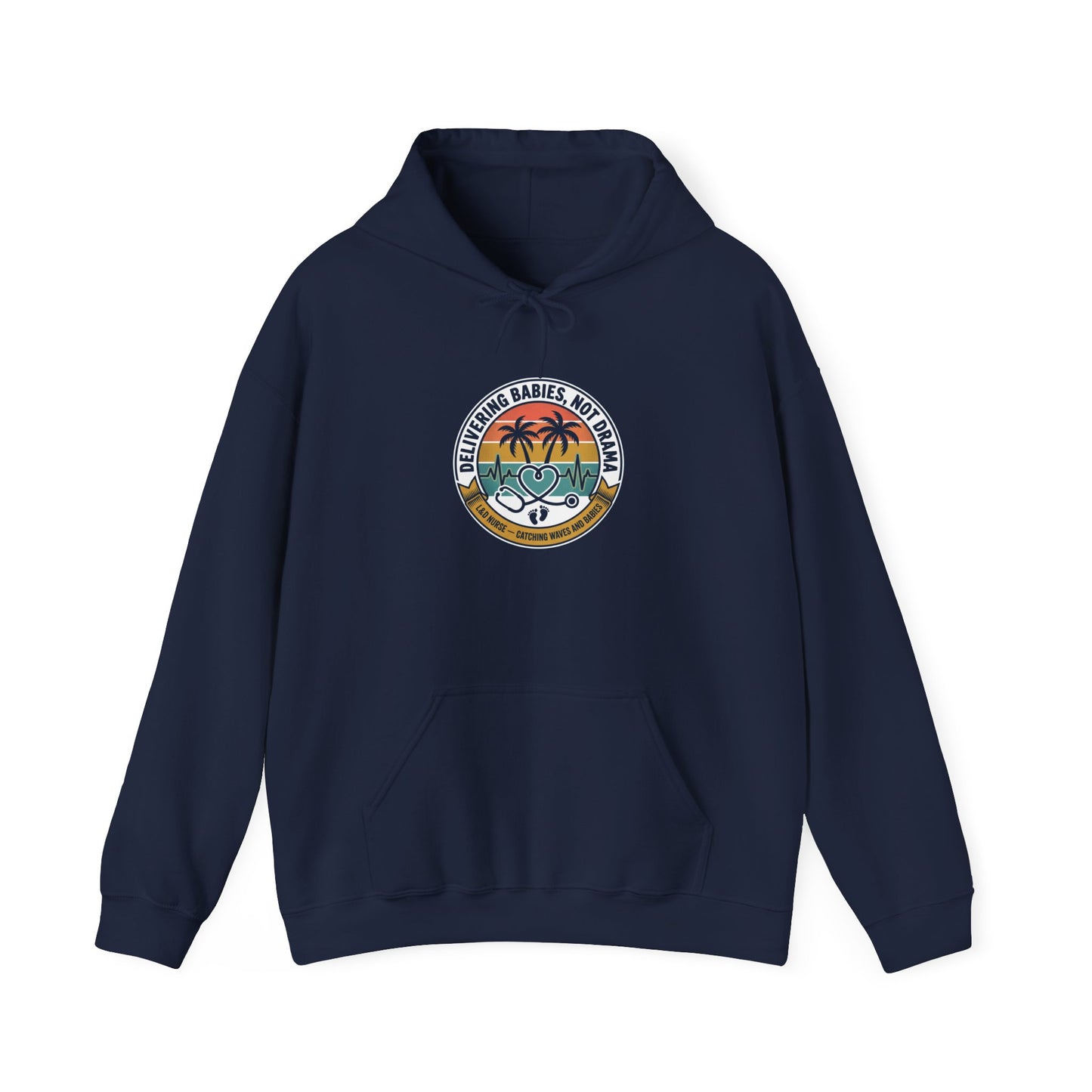 Retro Americana Palm Surf Hoodie | 4th of July, vintage patriotic palette