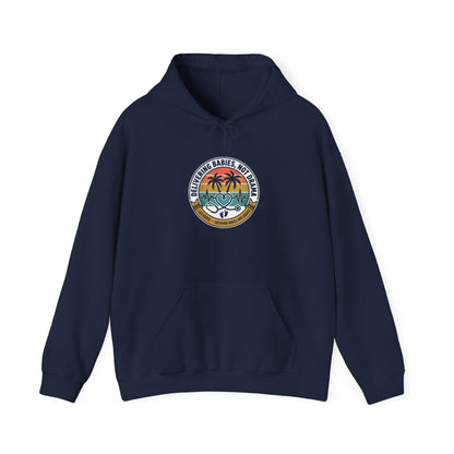 Retro Americana Palm Surf Hoodie | 4th of July, vintage patriotic palette