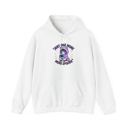 Just One More Episode anime aesthetic Hoodie | chibi kawaii, manga panel art